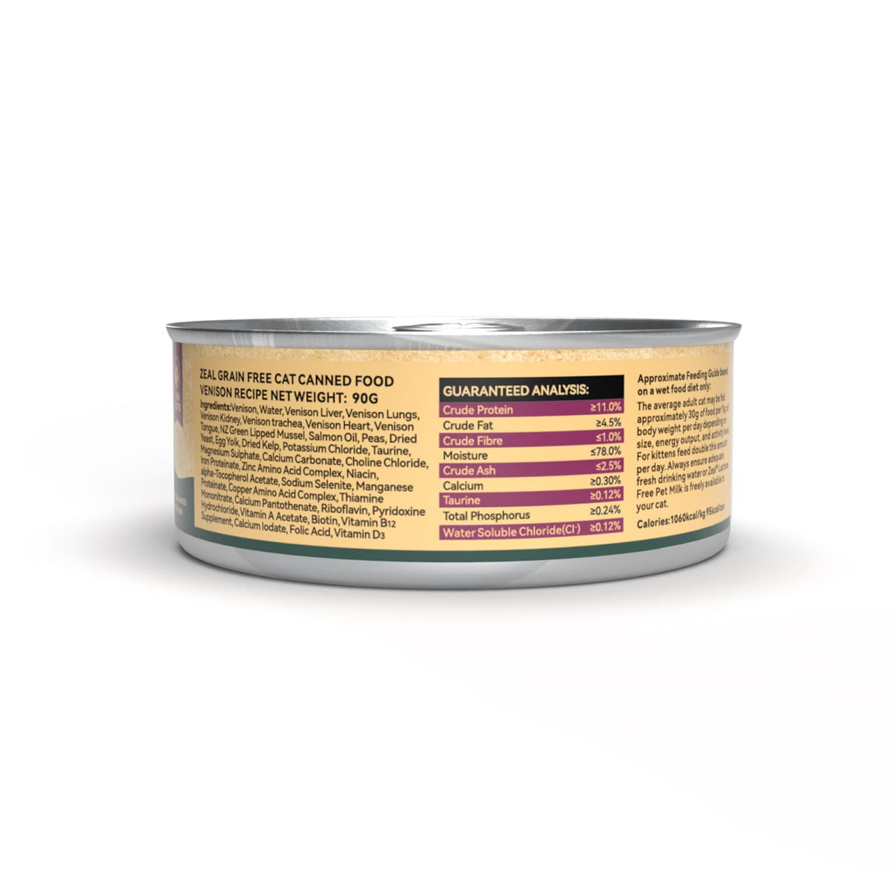 Zeal Grain Free Canned Cat Food 90g – (Venison Recipe)