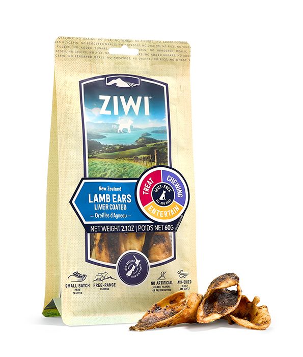 ZIWI Peak Lamb Ears Liver Coated Dog Treats 60g - 60G