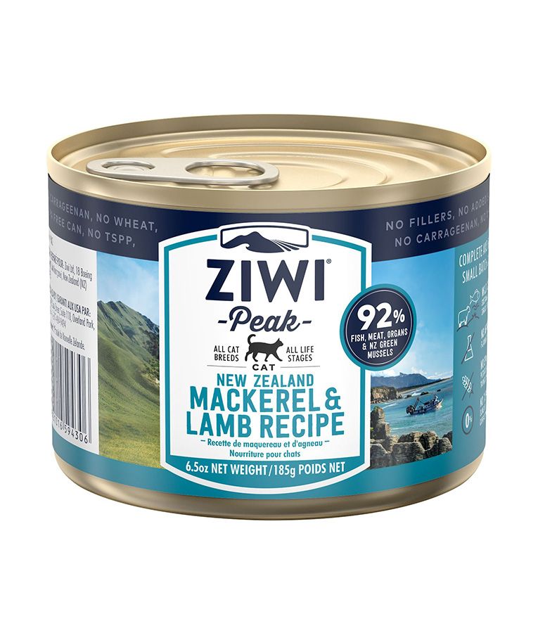 ZIWI Peak Mackerel & Lamb Recipe Wet Cat Food - 185G