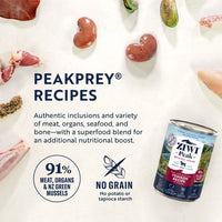 ZIWI Peak Venison Recipe Wet Dog Food 390g - 170G