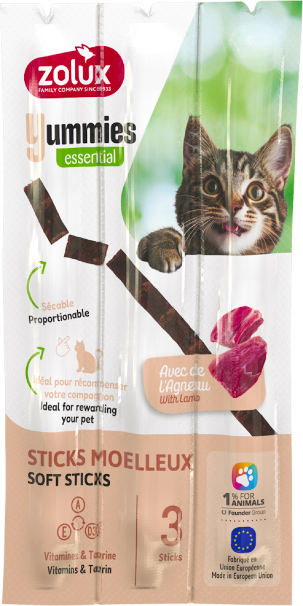 Zolux Yummies Cat Lamb Rice 3/pk