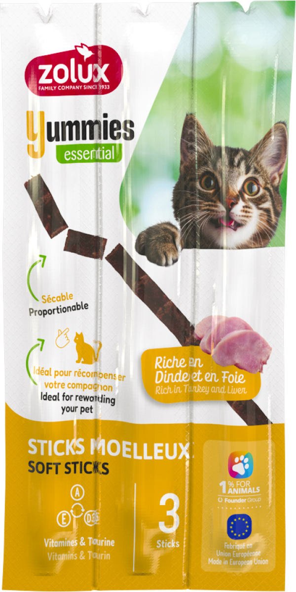 Zolux Yummies Cat Turkey Liver 3/pk