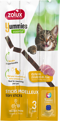Zolux Yummies Cat Turkey Liver 3/pk
