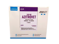 AZITROVET 100 MG 12 FLOW-PACK EXHIBITOR